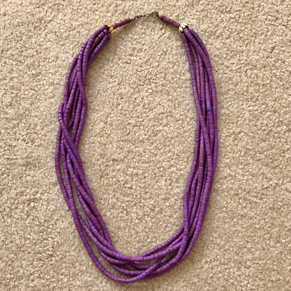 Purple Beaded Necklace